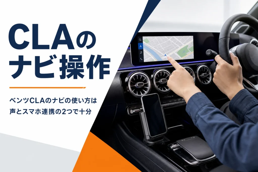 車内の横長画面に地図が表示されている様子
